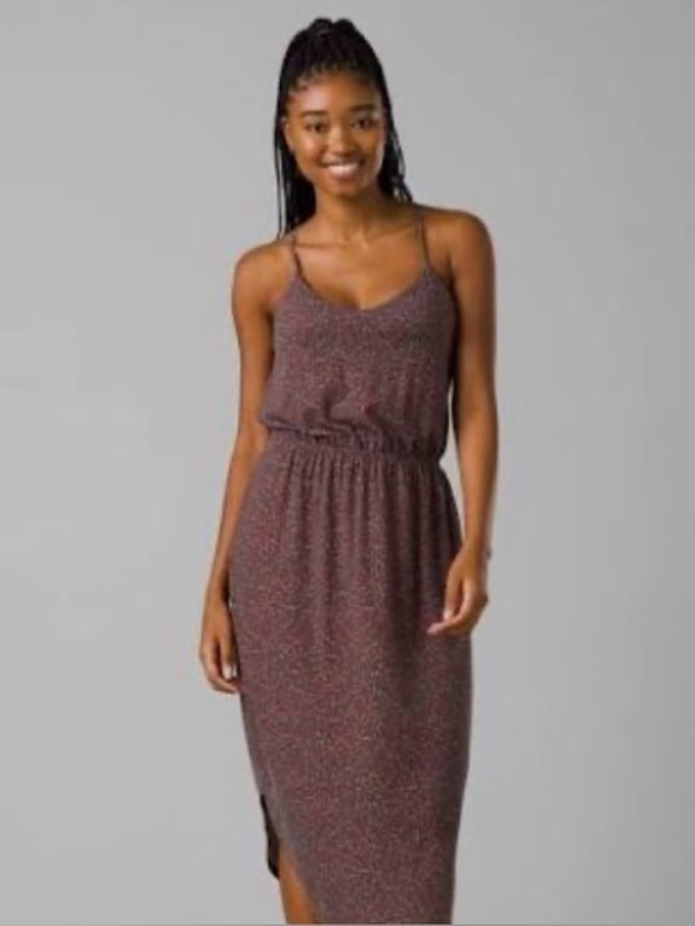 PrAna Ayla dress in Cocoa Alotta Dots
Built-in bra
Sz M